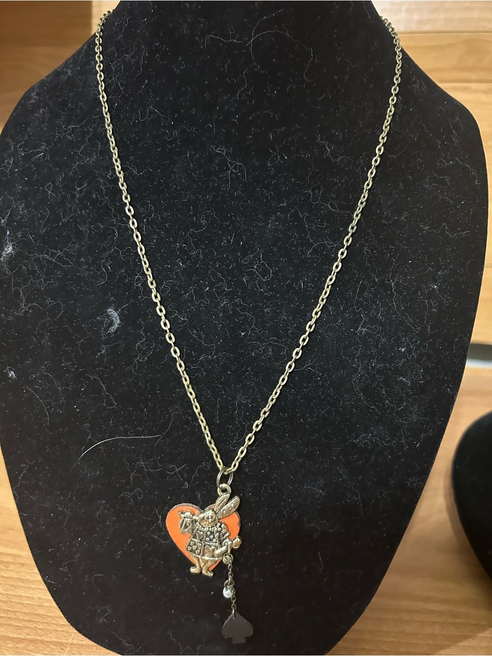 Alice in wonderland white rabbit necklace